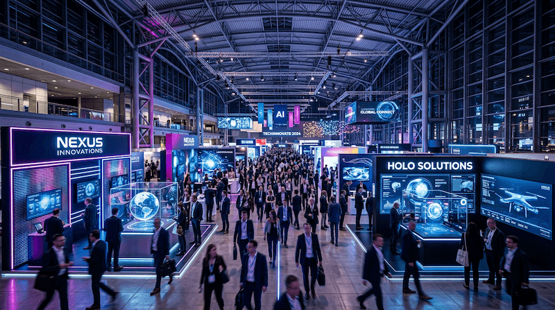 出展者はブースに対価を払う — 来場者はそこに到達する必要がある。