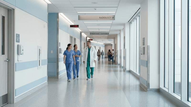 病院に詳しくなくても、患者は時間通りに到着。